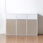H6373 2단 4칸 고무나무 바퀴형 책장 1color - 이미지 2
