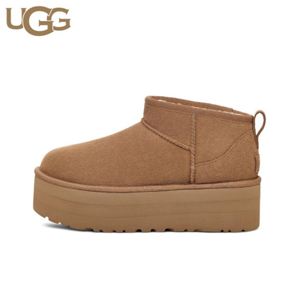 UGG 어그 W 클래식 울트라 미니 플랫폼 체스트넛 1135092-CHE